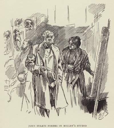 John Staats Forbes a Millets Stúdióban alkotó: Harry Furniss