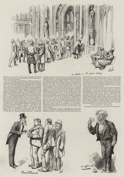 Élet a parlamentben, idegenek a házban alkotó: Harry Furniss