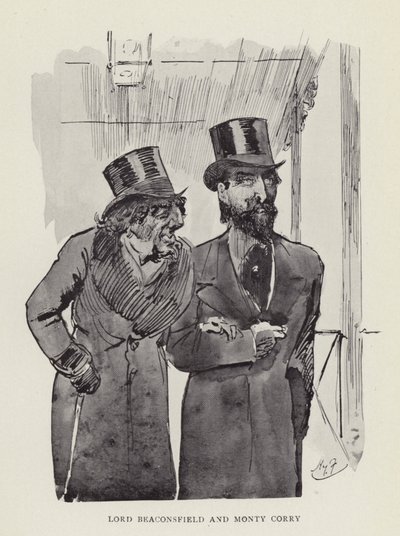 Lord Beaconsfield és Monty Corry alkotó: Harry Furniss