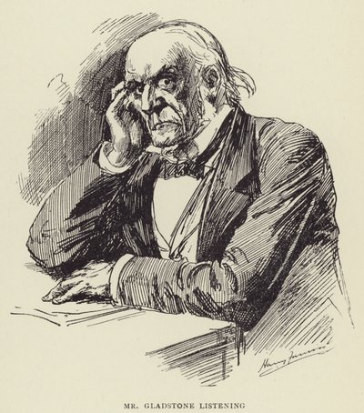 Mr Gladstone hallgat alkotó: Harry Furniss