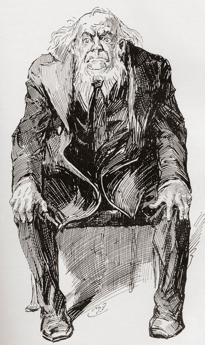 Provis. Harry Furniss illusztrációja Charles Dickens Great Expectations című regényéhez, az 1910-ben megjelent The Testimonial Editionból. alkotó: Harry Furniss