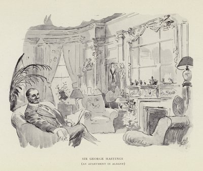 Sir George Hastings, egy lakás Albanyban alkotó: Harry Furniss