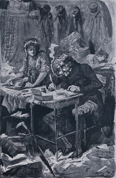 A kolduló levélíró (litho) alkotó: Harry Furniss