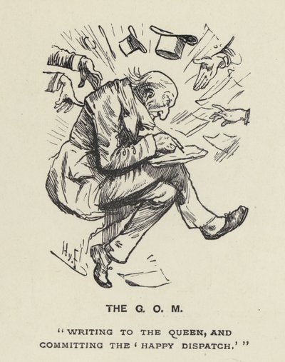The Grand Old Man – GOM – W E Gladstone (litho) alkotó: Harry Furniss
