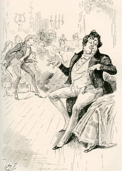 A Turveydrops, Senior és Junior. Harry Furniss illusztrációja Charles Dickens Bleak House című regényéhez, a The Testimonial Editionból, 1910-ben. alkotó: Harry Furniss