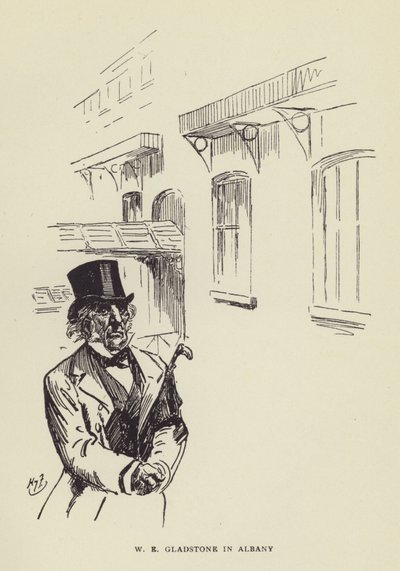 W E Gladstone Albanyban alkotó: Harry Furniss