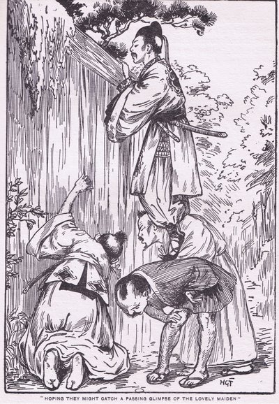 Remélve, hogy megpillantják a bájos leányt (a Hold leányából) (lithó) alkotó: Harry George Theaker
