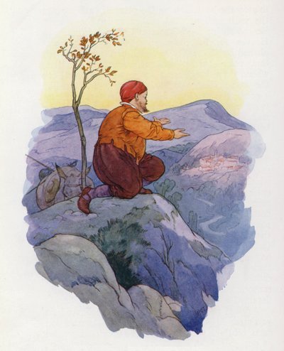 Illusztráció a Don Quijote-hoz (színes litográfia) alkotó: Harry George Theaker