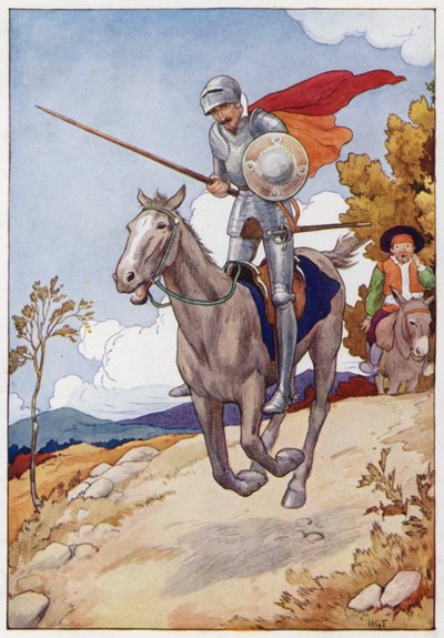 Illusztráció a Don Quijote-hoz (színes litográfia) alkotó: Harry George Theaker
