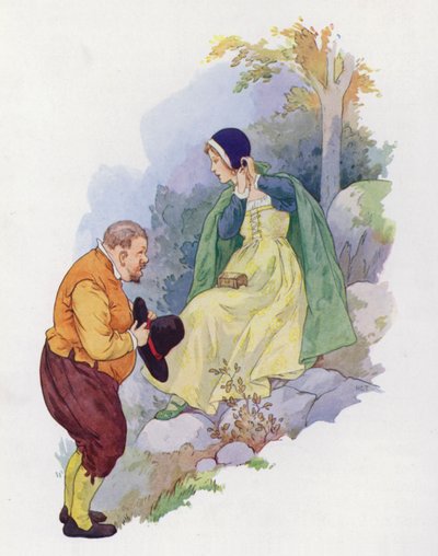 Illusztráció a Don Quijote-hoz (színes litográfia) alkotó: Harry George Theaker