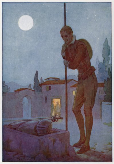 Illusztráció a Don Quijote-hoz (színes litográfia) alkotó: Harry George Theaker