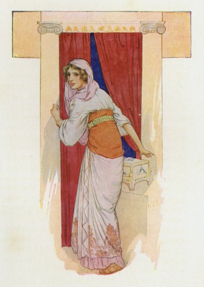 Pandora nem tudta tovább visszafogni magát (színes lithó) alkotó: Harry George Theaker