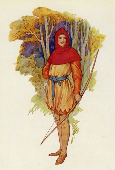 Robin már fiatalon is kalandvágyó volt (színes lithó) alkotó: Harry George Theaker