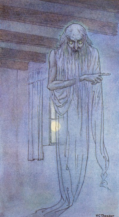 A szellem (színes litográfia) alkotó: Harry George Theaker