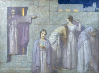 A bölcs és a bolond szűz (olaj, vászon) alkotó: Harry George Theaker