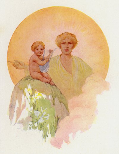 A csodálatos baba lecsapott az ezüst zsinórokra (színes litográfia) alkotó: Harry George Theaker