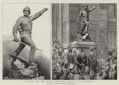 A néhai Earle tábornok szobra Liverpoolban alkotó: Harry Hamilton Johnston