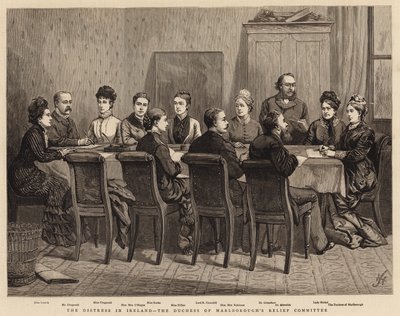 The Distress in Ireland, Marlborough hercegnő segélybizottsága alkotó: Harry Hamilton Johnston
