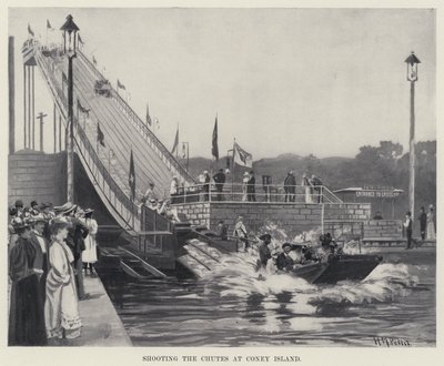 Lövés a csúszdákkal Coney Islanden (litho) alkotó: Harry M. Pettit