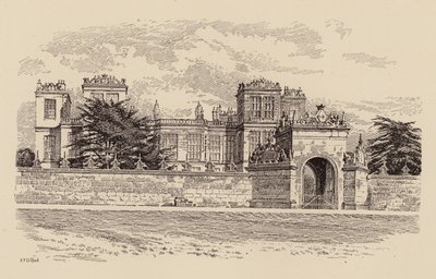 Hardwick Hall, Derbyshire (színes litho) alkotó: Harry Percy Clifford