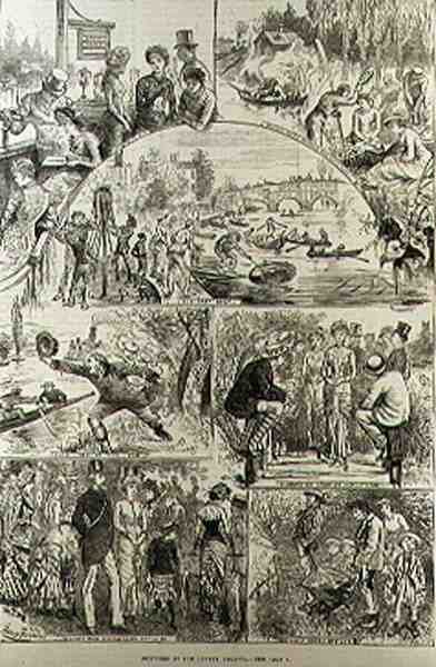 Vázlatok a Henley Regattán, a The Illustrated London News 1881. február 7. alkotó: Harry after Furniss