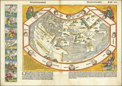 1493-as világtérkép - Secunda etas mundi alkotó: Hartmann Schedel