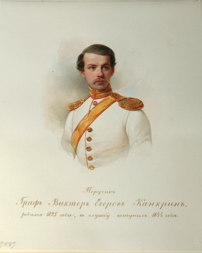 Viktor Jegorovics Kankrin gróf portréja a császári lóőrök albumából, 1846-1849 alkotó: Hau