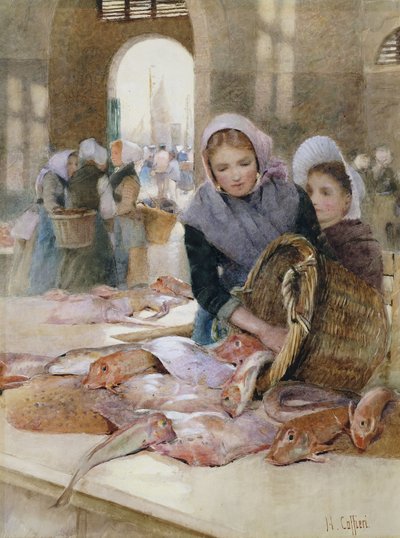Nők a halpiacon, Boulogne alkotó: Hector Caffieri