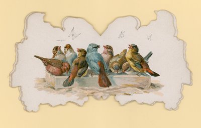 Madarak (színes litó) alkotó: Hector Giacomelli