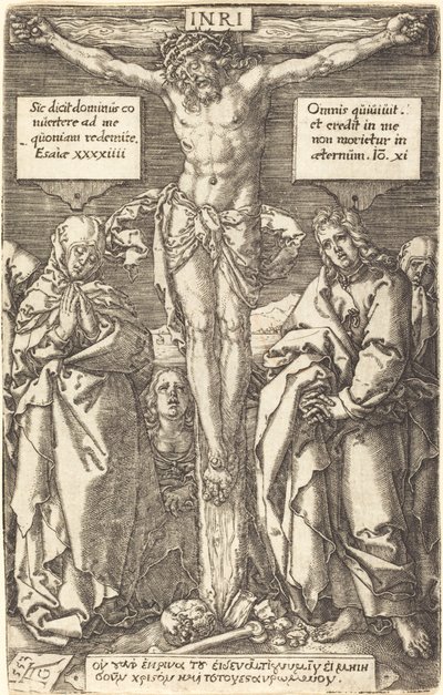 Krisztus a kereszten, 1553. alkotó: Heinrich Aldegrever