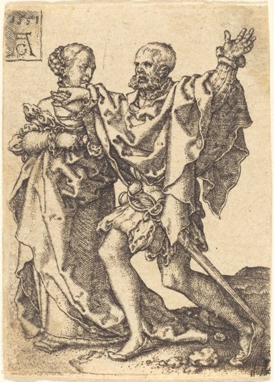 Táncoló pár, 1551. alkotó: Heinrich Aldegrever