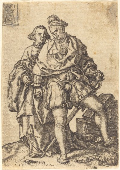 Táncoló pár, 1551. alkotó: Heinrich Aldegrever