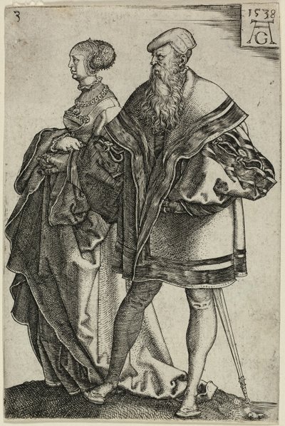 Táncoló pár, harmadik lemez a The Large Wedding-Dancers-től alkotó: Heinrich Aldegrever