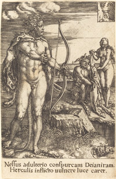 Herkules megöli Nessust, 1550. alkotó: Heinrich Aldegrever