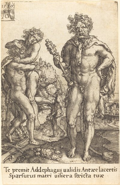 Herkules és Anthaeus alkotó: Heinrich Aldegrever
