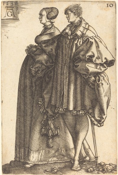 Nagy esküvői táncosok, 1538. alkotó: Heinrich Aldegrever