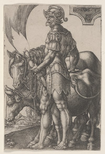 Mars, 1533 körül (metszet) alkotó: Heinrich Aldegrever