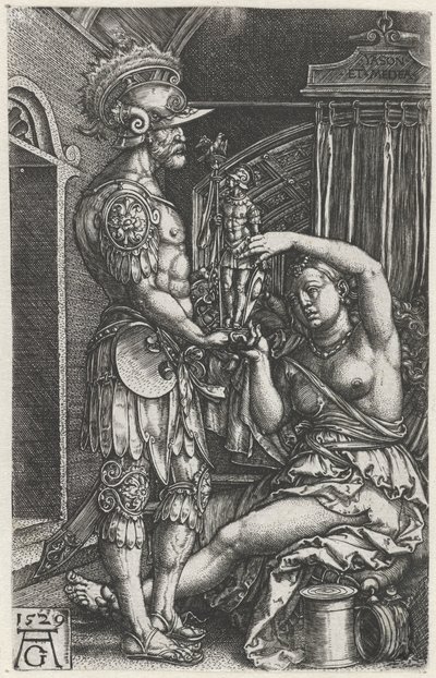 Medea képet ad Jasonnak alkotó: Heinrich Aldegrever