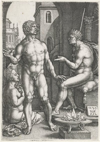 Mucius Scaevola alkotó: Heinrich Aldegrever