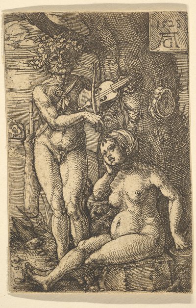 Orpheus és Eurydice, 1528. alkotó: Heinrich Aldegrever