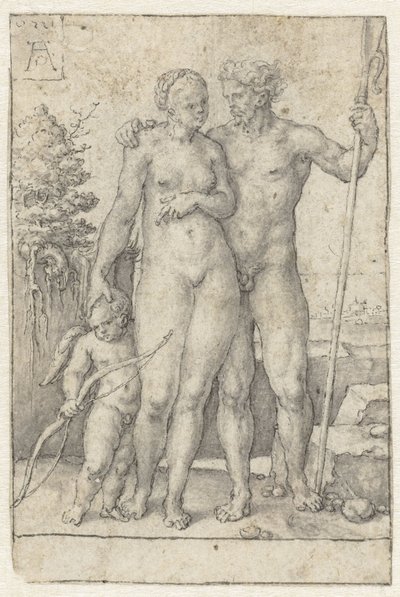 Párizs, Oenone és Cupido alkotó: Heinrich Aldegrever