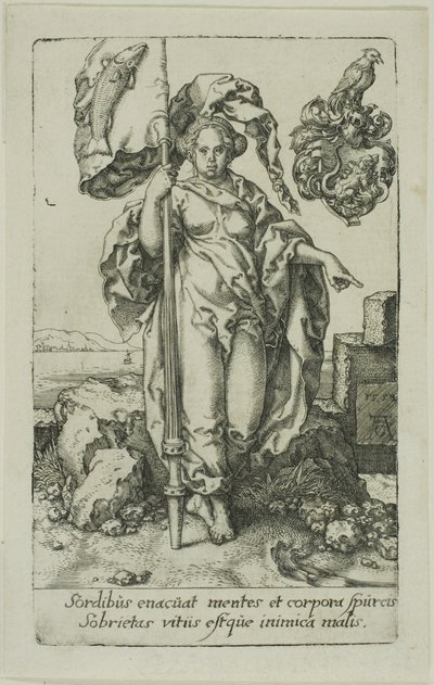 Mértékletesség, az erényektől alkotó: Heinrich Aldegrever