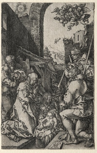 A Pásztorok imádása, 1553. alkotó: Heinrich Aldegrever