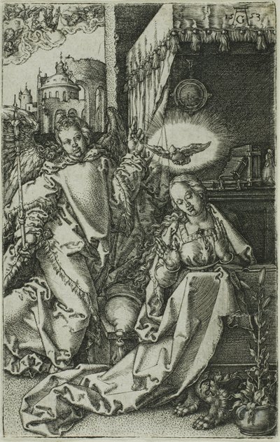 Az Angyali üdvözlet alkotó: Heinrich Aldegrever