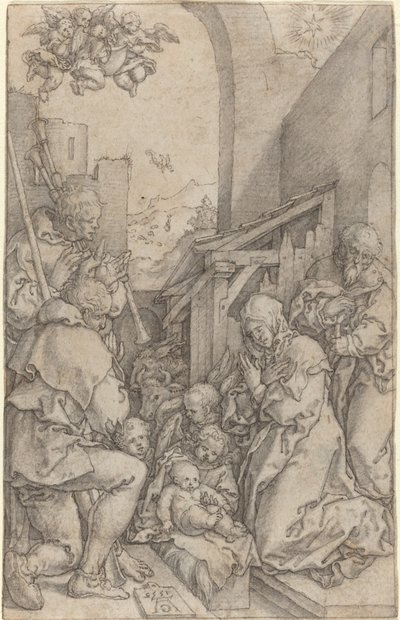 Születés, 1552. alkotó: Heinrich Aldegrever
