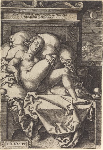 Az éjszaka, 1553. alkotó: Heinrich Aldegrever