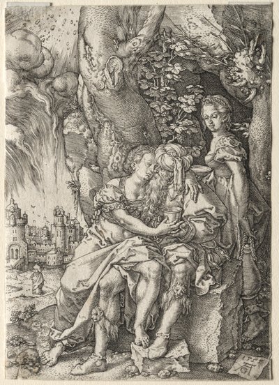 Lót története: Lot lányaival, 1555. alkotó: Heinrich Aldegrever