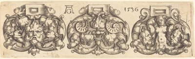 Három övcsat egymás mellett alkotó: Heinrich Aldegrever