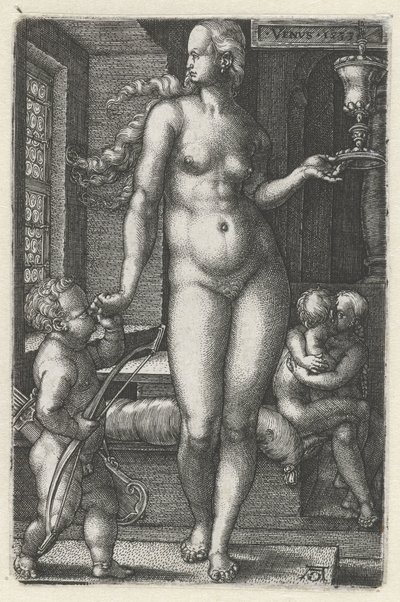 Vénusz (cím a tárgyon) A hét bolygó (sorozat címe) alkotó: Heinrich Aldegrever