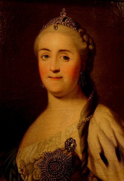 II. Katalin császárné portréja 1729-1796, 1770-es évek alkotó: Heinrich Buchholz